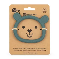   Petite & Mars Teddy Misty Green Rágóka BPA Mentes Szilikonból 0+ Hónapos Kortól