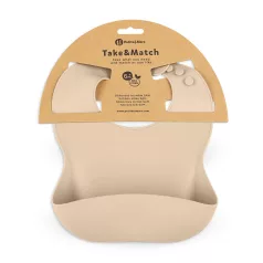   Petite & Mars Szilikon Előke BPA Mentes Take & Match Desert Sand 6 Hónapos Kortól