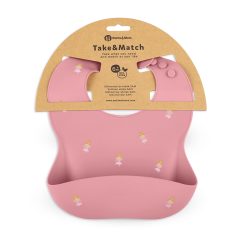   Petite & Mars Szilikon Előke BPA Mentes Take & Match Rose Princesses 6 Hónapos Kortól