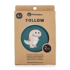   Petite & Mars Elasztikus Térdvédők Kúszáshoz Follow Misty Green 2db 6 Hónapos Kortól