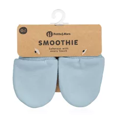  Petite & Mars Újszülött Kesztyű Smoothie Sky Blue Pamut Anyag (6x10cm)
