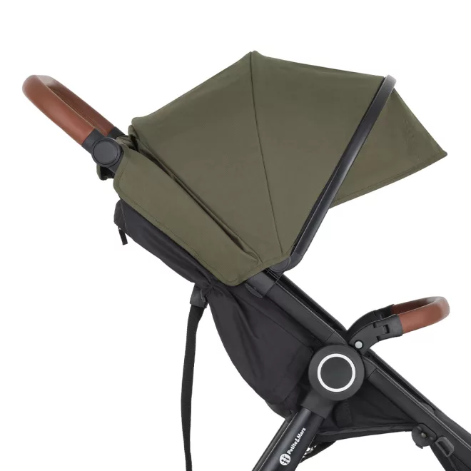 Petite & Mars Napfénytető és Övvédő Street2 Mature Olive - Elegáns, UV-védő és Kényelmes Babakocsi Kiegészítő