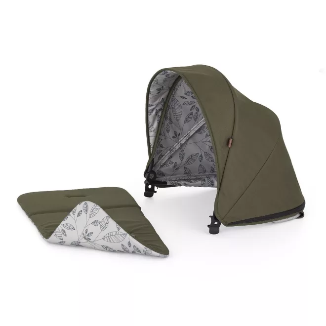 Petite & Mars Napfénytető és Övvédő Royal2/3 Mature Olive - Kényelmes, UV-védő és Tartós Babakocsi Kiegészítő