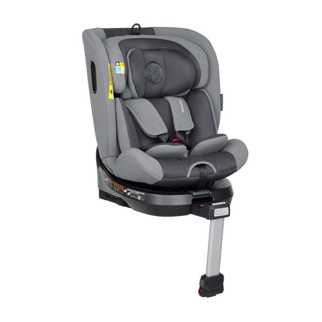 Petite & Mars Twistguard Pro i-Size Autósülés Grey Air 40-150cm (0-36kg) - ISOFIX, 360° Forgatható, Hosszú Távú Használatra