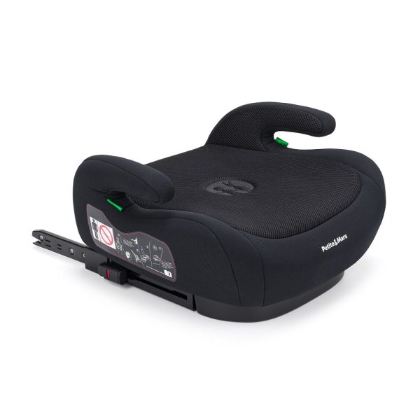 Petite & Mars Optimus Ülésmagasító Pro i-Size Black Air 125-150 cm (22-36 kg) - Biztonságos, Kényelmes és Légáteresztő Autós Ülésmagasító Gyermekeknek