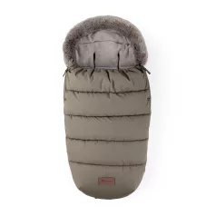   Petite & Mars Comfy 4in1 Bundazsák Babakocsiba Mocha Mousse - Extra Meleg, Vízálló, OEKO-TEx®, Szőrme Gallérral, Minden Típushoz Kompatibilis