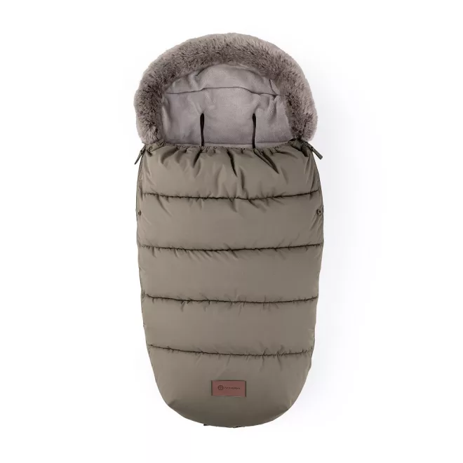 Petite & Mars Comfy 4in1 Bundazsák Babakocsiba Mocha Mousse - Extra Meleg, Vízálló, OEKO-TEx®, Szőrme Gallérral, Minden Típushoz Kompatibilis
