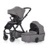 Petite & Mars Kombinált Babakocsi ICON 2in1 Dove Grey LITE AIR - Könnyű, Légáteresztő Multifunkciós Babakocsi Újszülöttkortól