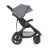 Petite & Mars STREET2 Air Black Ultimate Grey Sport Babakocsi - Könnyű, Összecsukható és Prémium Kényelmet Biztosító Babakocsi