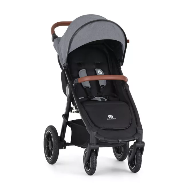 Petite & Mars STREET2 Air Oak Ultimate Grey Sport Babakocsi - Könnyű, Összecsukható és Prémium Kényelmet Biztosító Babakocsi