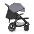 Petite & Mars STREET2 Air Oak Ultimate Grey Sport Babakocsi - Könnyű, Összecsukható és Prémium Kényelmet Biztosító Babakocsi