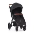 Petite & Mars STREET2 Air Oak Perfect Black Sport Babakocsi - Könnyű, Összecsukható és Prémium Rugózású Babakocsi