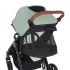 Petite & Mars STREET2 RWS Oak Iron Green Sport Babakocsi - Könnyű, Összecsukható és Kényelmes Rugózású Babakocsi