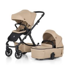   Petite & Mars ICON 2in1 Mocha Beige LITE RWS Kombinált Babakocsi - Multifunkciós, Könnyű és Prémium Rugózású Babakocsi Újszülöttkortól