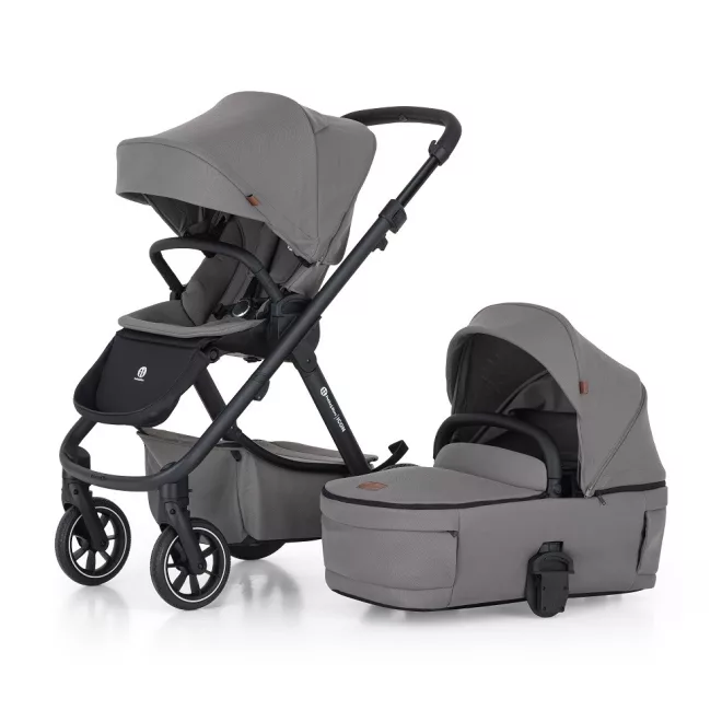 Petite & Mars ICON 2in1 Dove Grey LITE RWS Kombinált Babakocsi - Multifunkciós, Könnyű és Prémium Kényelem Újszülöttkortól
