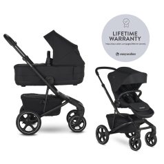   EasyWalker Jimmey 2in1 Kombinált Babakocsi LITE RWS Pepper Black - Könnyű Váz, Prémium Rugózás
