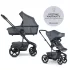 EasyWalker Harvey5 Premium 2 az 1-ben Kombinált Babakocsi Mineral Grey - Prémium Városi Babakocsi, Mózeskosárral és Sportüléssel, Újszülött Kortól