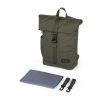 Petite & Mars JACKOB Pelenkázó Hátizsák Babakocsira Military Green - Mágneszáras Roll-Top, 8 Zseb, Laptoprekesz és Vízálló Pelenkázó Alátét