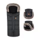 Petite & Mars Arctic 4in1 Téli Szett Furry Forever Black Bundazsák Kézmelegítő és Kesztyű Babakocsira