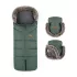 Petite & Mars Arctic 4in1 Téli Szett Furry Veritable Khaki Bundazsák Kézmelegítő és Kesztyű Babakocsira
