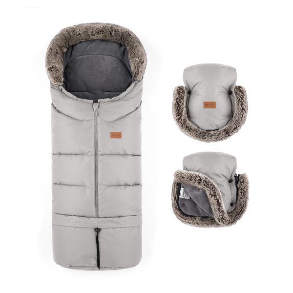 Petite & Mars Arctic 4in1 Téli Szett Furry Champagne Shower Bundazsák Kézmelegítő és Kesztyű Babakocsira