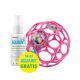 Baby Einstein Oball Bright Starts Rattle Rózsaszín Készségfejelsztő Csögő és Rágóka Játék + Aquaint 100% Ökológiai Tisztító Víz 50ml