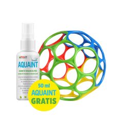   Baby Einstein Oball Bright Starts Easy Grasp Classic Színes Készségfejlesztő Játék + Aquaint 100% Ökológiai Tisztító Víz 50ml