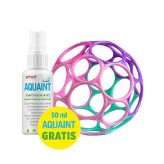   Baby Einstein Oball Bright Starts Easy Grasp Classic Lila és Rózsaszín Készségfejlesztő Játék + Aquaint 100% Ökológiai Tisztító Víz 50ml