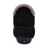 Petite & Mars Comfy 4in1 Téli Bundazsák + Szőrme Kézmelegítő Babakocsira Furry Forever Black - Extra Meleg, Vízálló, OEKO-TEX®, Univerzális Használat, Teljes Téli Szett