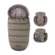 Petite & Mars Comfy 4in1 Téli Bundazsák + Szőrme Kézmelegítő Babakocsira Furry Mocha Mousse - Extra Meleg, Vízálló, OEKO-TEx®, Univerzális Méret, Teljes Téli Szett