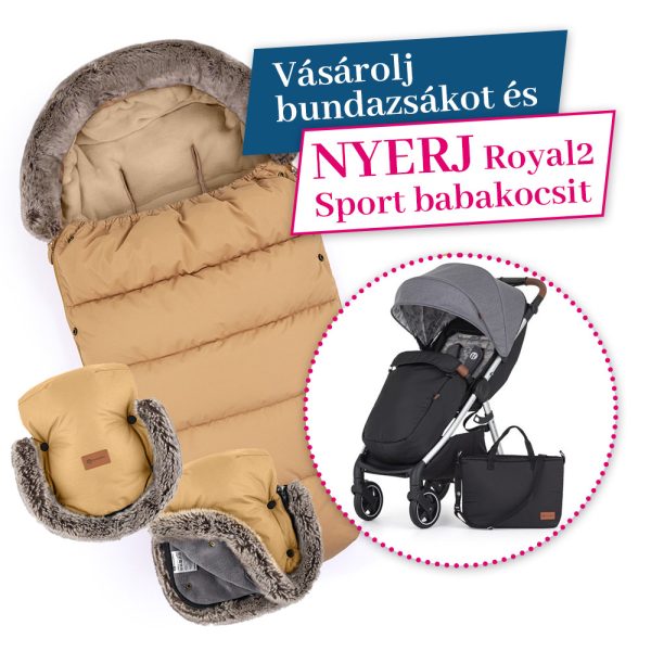 Petite & Mars Comfy 4in1 Téli Szett Furry Elegant Caramel Bundazsák Kézmelegítő és Kesztyű Babakocsira