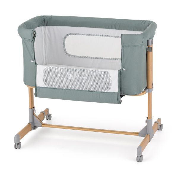 Petite & Mars Állítható Kiságy Grace Compact Foggy Green - Praktikus, Könnyen Állítható és Biztonságos Kiságy Kisbabáknak