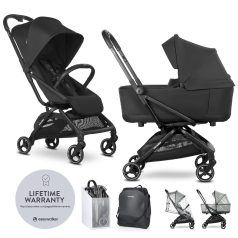   EasyWalker Rockey S Sport Babakocsi Pure Black - Ultra Könnyű, Kompakt Összecsukás