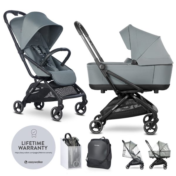 EasyWalker Rockey S Sport Babakocsi Smooth Grey - Ultra Könnyű, Kompakt Összecsukás
