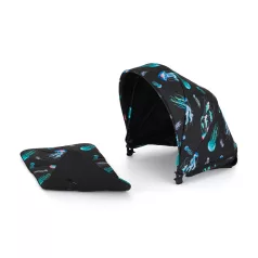   Petite & Mars Napfénytető és Övvédő Royal3 Limited100 Jellyfish - Egyedi Mintás, Hatékony UV-védelem és Kényelmes Övvédő Babakocsikhoz