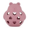 Petite & Mars Szilikon Játék Csörgővel Bear Basil Dusty Rose - Biztonságos és Fejlesztő Baba Játék 0 hónapostól