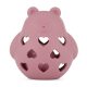 Petite & Mars Szilikon Játék Csörgővel Bear Basil Dusty Rose - Biztonságos és Fejlesztő Baba Játék 0 hónapostól