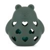 Petite & Mars Szilikon Játék Csörgővel Bear Basil Misty Green - Biztonságos és Fejlesztő Baba Játék 0 hónapostól