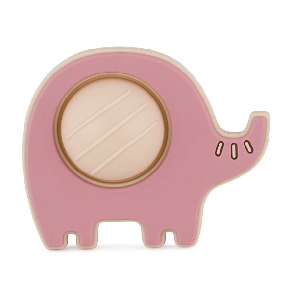 Petite & Mars Szilikon Játék Elephant Edwin Dusty Rose - Biztonságos és Érzékszervi Fejlesztő Játék Babáknak 6 hónapos kortól