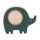 Petite & Mars Szilikon Játék Elephant Edwin Misty Green - Biztonságos és Fejlesztő Szilikon Játék Babáknak 6 hónapos kortól