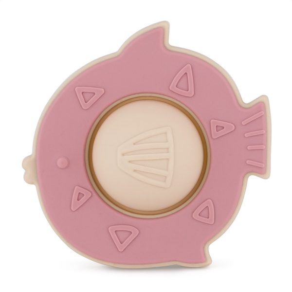 Petite & Mars Szilikon Játék Fish Fiona Dusty Rose - Biztonságos és Érzékszervi Fejlesztő Szilikon Játék Babáknak 6 hónapos kortól