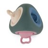 Petite & Mars Szilikon Játék Pop Up Triangle Misty Green - Biztonságos, Interaktív és Érzékszervi Fejlesztő Játék Babáknak 10 hónapos kortól