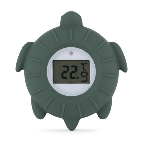 Petite & Mars Szilikon Digitális Vízhőmérő Turtle Terry Misty Green - Precíz és Biztonságos Fürdőhőmérő Babáknak 0 hónapos kortól