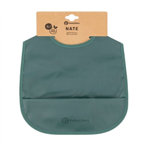 Petite & Mars Előke PU Nate Misty Green 6 hónapos kortól - Vízálló, Kényelmes és Praktikus Előke Babáknak
