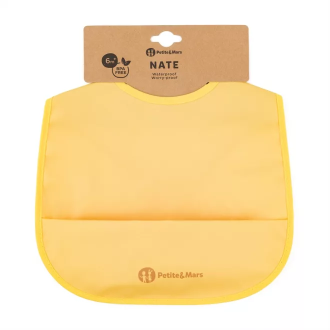 Petite & Mars Előke PU Nate Intense Ochre 6 hónapos kortól - Vízálló, Praktikus és Kényelmes Előke Babáknak