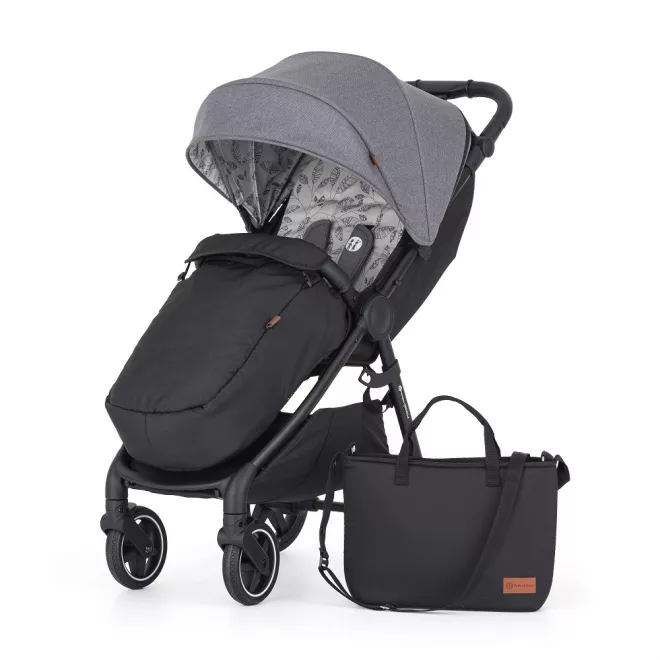 Petite & Mars Royal3 Black Ultimate Grey Sport Babakocsi - Könnyű Irányíthatóság, Kényelmes Sétákhoz és Utazáshoz