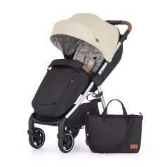  Petite & Mars Sport Babakocsi Royal3 Silver Sahara Beige - Stílusos, Tartós és Kényelmes Babakocsi Könnyű Manőverezhetőséggel