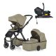 Petite & Mars Icon 3 az 1-ben Kombinált Babakocsi Mossy Green Air - Core Pro i-Size Autósüléssel és Isofix Bázissal, Komplett Utazórendszer