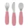 Petite & Mars Rozsdamentes Acél Evőeszközkészlet Take & Match Dusty Rose - Tartós, Praktikus és Elegáns Evőeszközök Babáknak 12 hónapos kortól