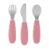 Petite & Mars Rozsdamentes Acél Evőeszközkészlet Take & Match Dusty Rose - Tartós, Praktikus és Elegáns Evőeszközök Babáknak 12 hónapos kortól